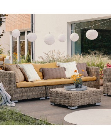 Poszewka płócienna 45x45 Boho 8 beżowa