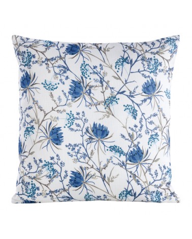Poszewka płócienna 45x45 Flore 6 ciemnoniebieska