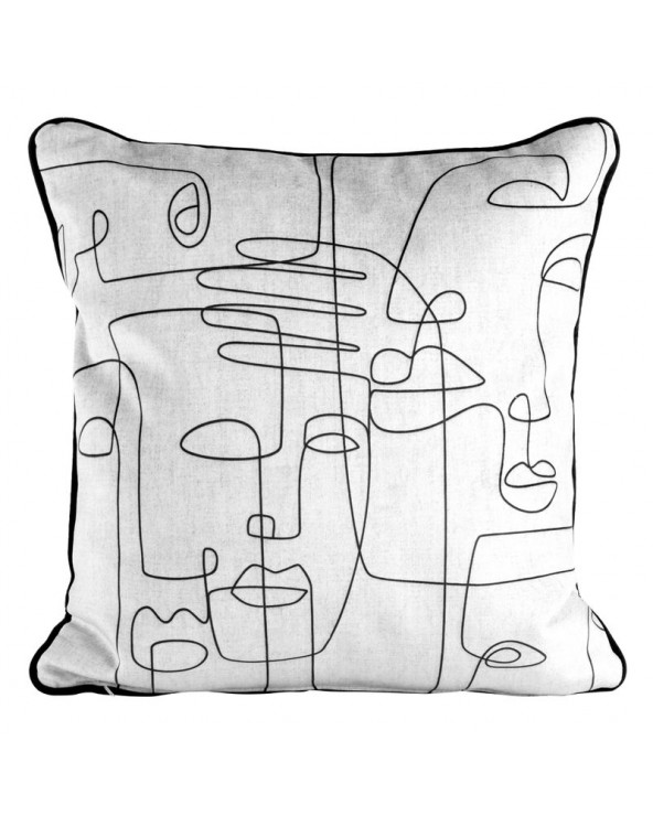 Poszewka płócienna 45x45 Jolie 2 kremowa/beżowa