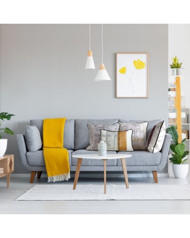 Poszewka płócienna 45x45 Jolie 2 kremowa/beżowa