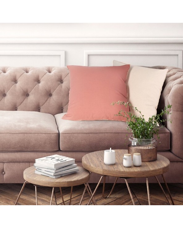 Poszewka płócienna 45x45 Len 4 kremowa/złota