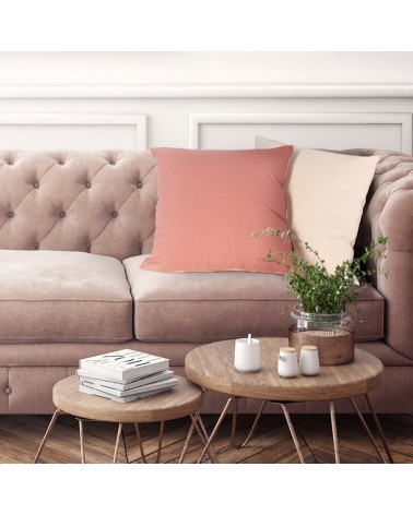 Poszewka płócienna 45x45 Len 4 kremowa/złota