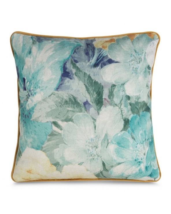 Poszewka velvet 45x45 Love turkusowa