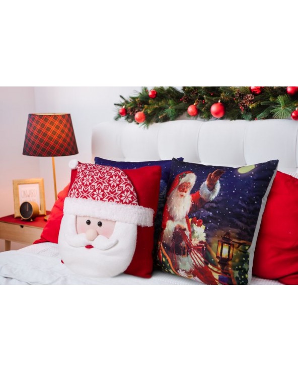 Poszewka Boże Narodzenie 40x40 Morys czerwona/biała