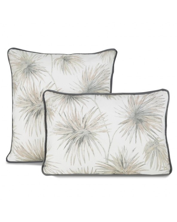 Poduszka bawełna 45x30 Palm kremowa/popielata 