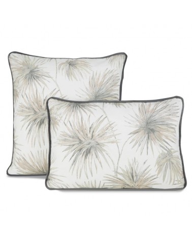 Poduszka bawełna 45x30 Palm kremowa/popielata 