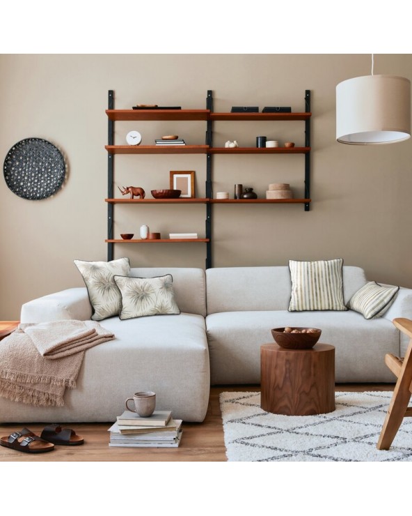 Poduszka bawełna 45x30 Palm kremowa/popielata 