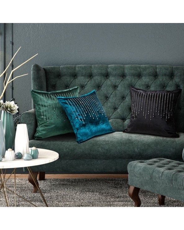 Poszewka velvet 45x45 Royal 1 ciemnoturkusowa