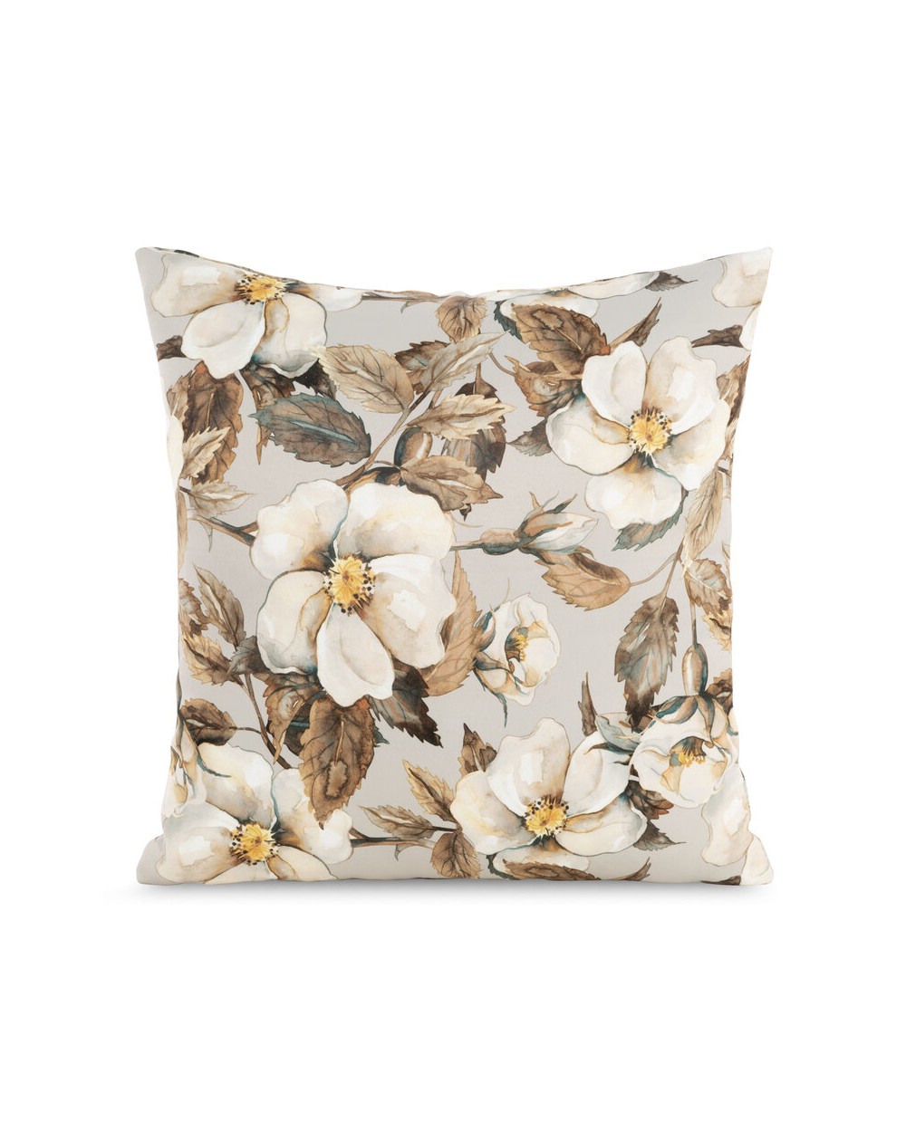 Poszewka velvet 45x45 Simona beżowa/brązowa