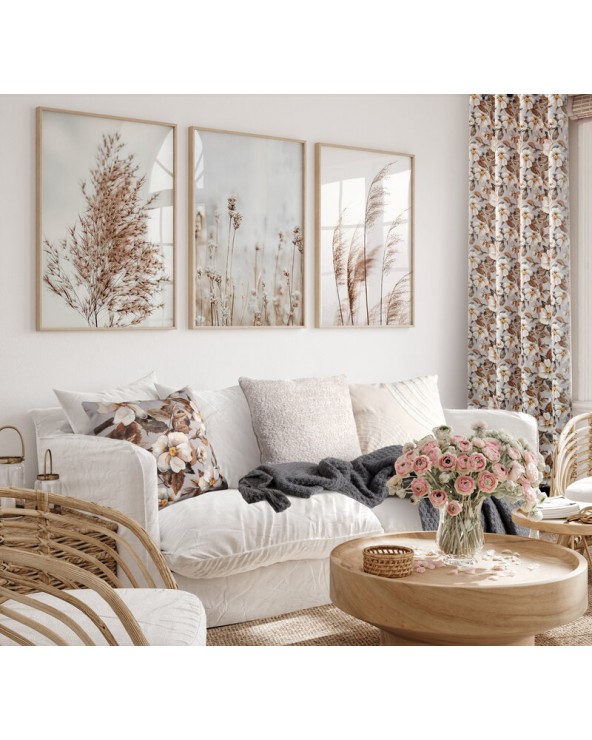 Poszewka velvet 45x45 Simona beżowa/brązowa