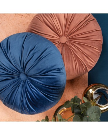 Poduszka okrągła Velvet 40 ciemnozielona