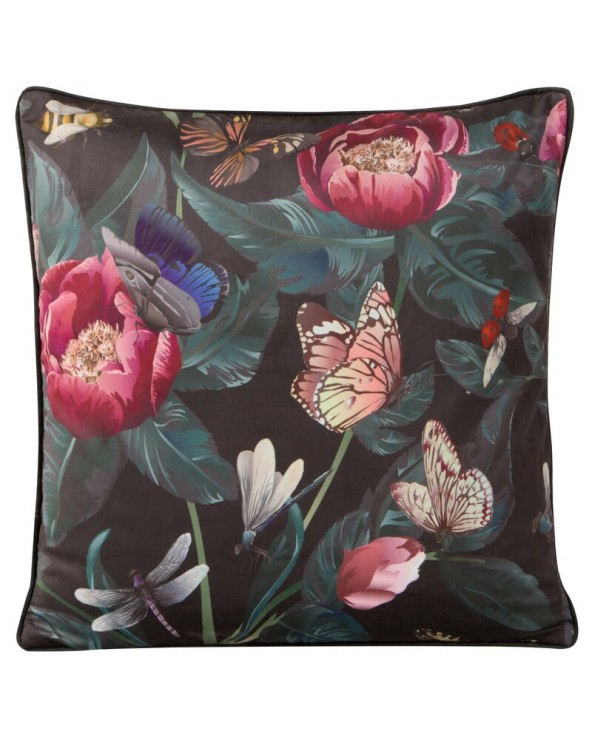 Poszewka velvet 45x45 Velvet 61 grafitowa/różowa