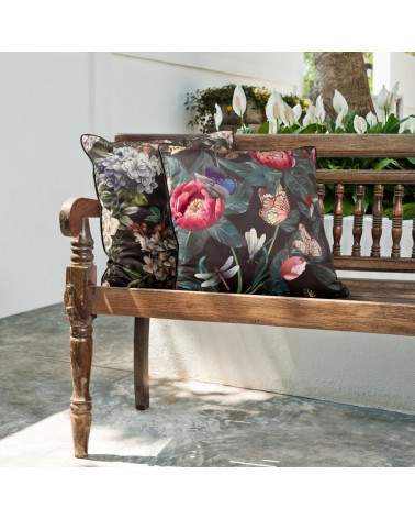 Poszewka velvet 45x45 Velvet 61 grafitowa/różowa