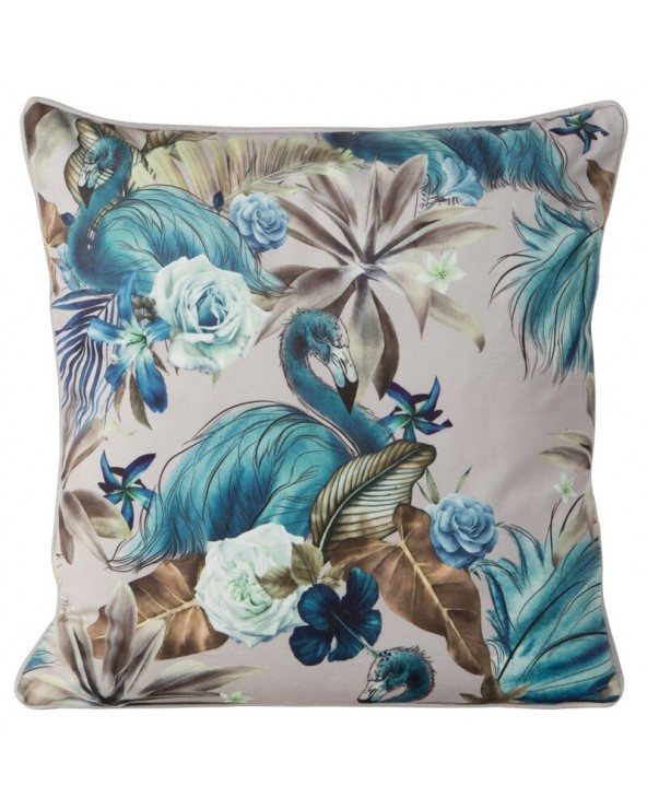 Poszewka velvet 45x45 Velvet 62 beżowa/niebieska