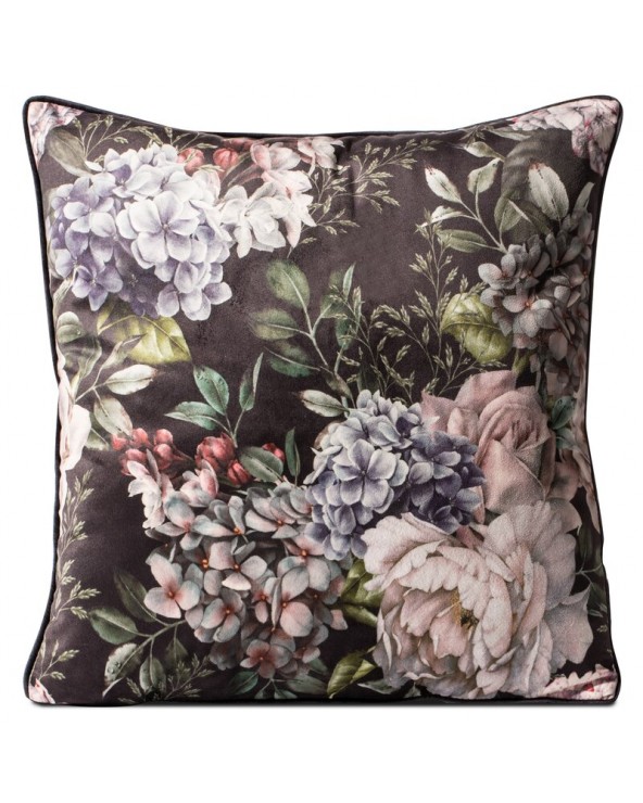 Poszewka velvet 45x45 Velvet 63 grafitowa/pudrowa