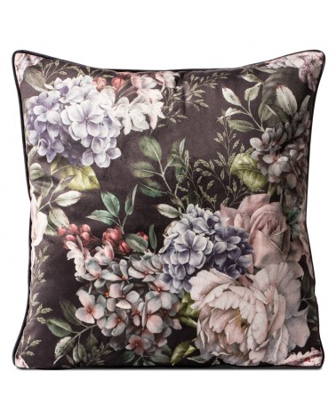 Poszewka velvet 45x45 Velvet 63 grafitowa/pudrowa