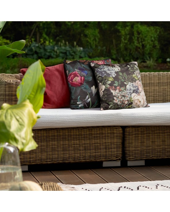 Poszewka velvet 45x45 Velvet 63 grafitowa/pudrowa