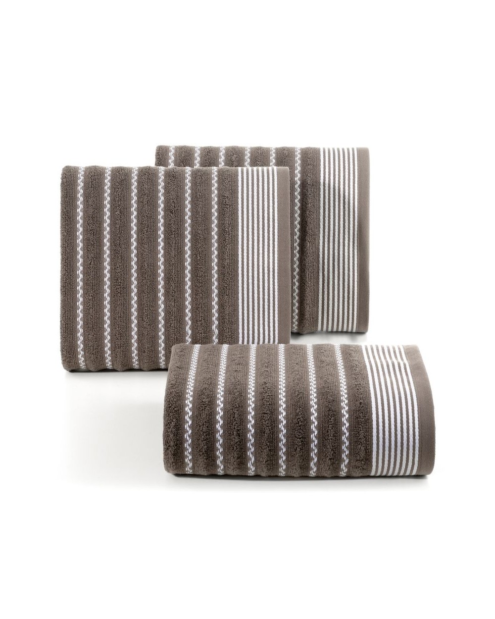 Ręcznik bawełna 50x90 Leo ciemnobrązowy