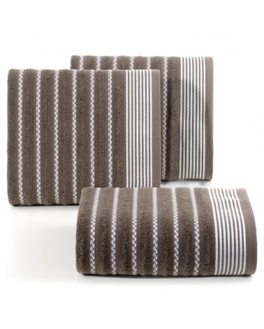 Ręcznik bawełna 50x90 Leo ciemnobrązowy