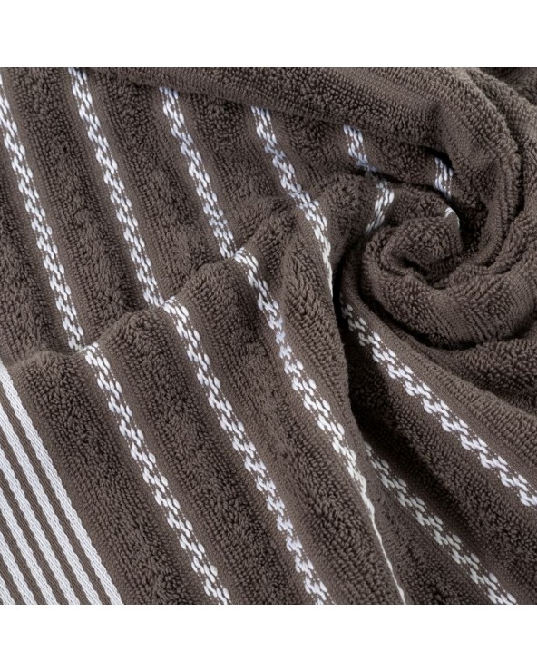 Ręcznik bawełna 50x90 Leo ciemnobrązowy