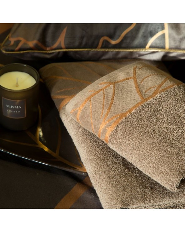 Ręcznik bawełna 50x90 Alisma 2 brązowy