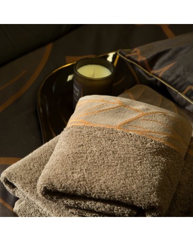 Ręcznik bawełna 50x90 Alisma 2 brązowy