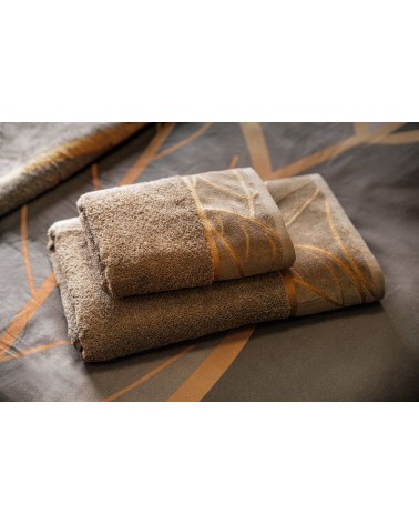 Ręcznik bawełna 50x90 Alisma 2 brązowy