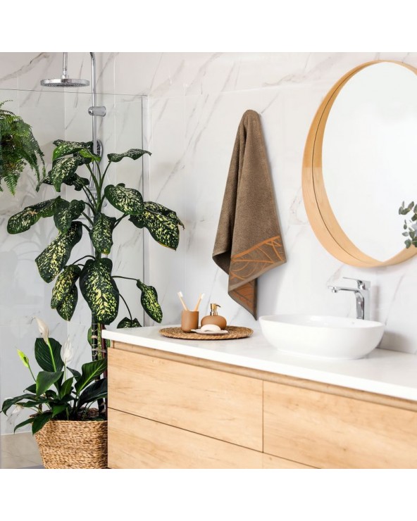 Ręcznik bawełna 50x90 Alisma 2 brązowy