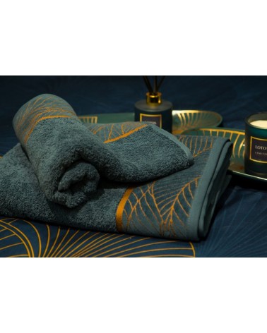 Ręcznik bawełna 50x90 Lotos 4 turkusowy