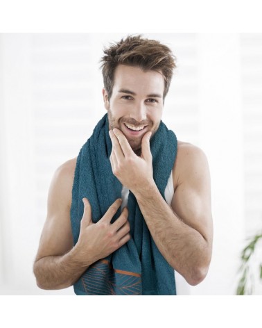 Ręcznik bawełna 50x90 Lotos 4 turkusowy