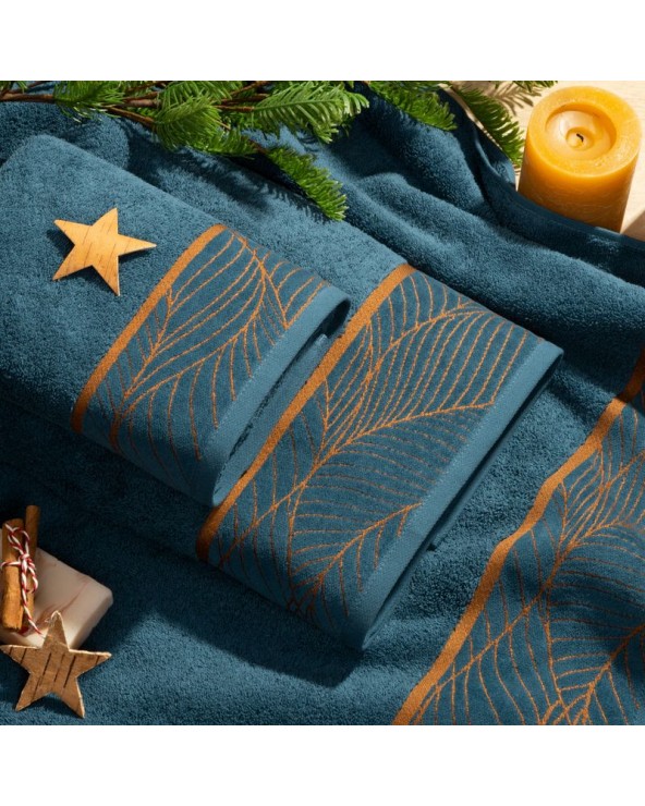 Ręcznik bawełna 50x90 Lotos 4 turkusowy