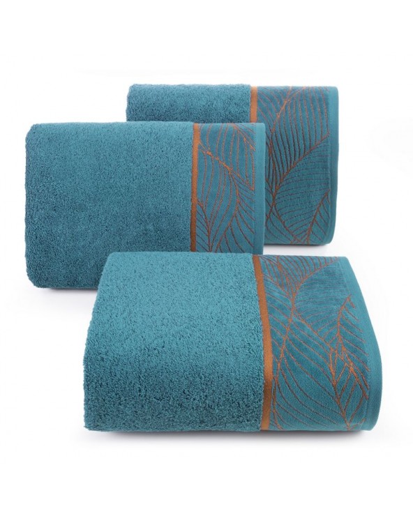 Ręcznik bawełna 70x140 Lotos 4 turkusowy 
