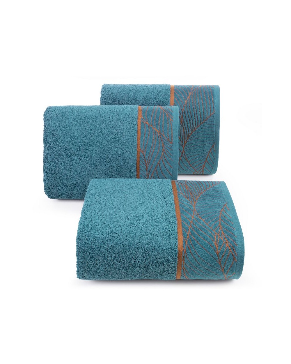 Ręcznik bawełna 70x140 Lotos 4 turkusowy 