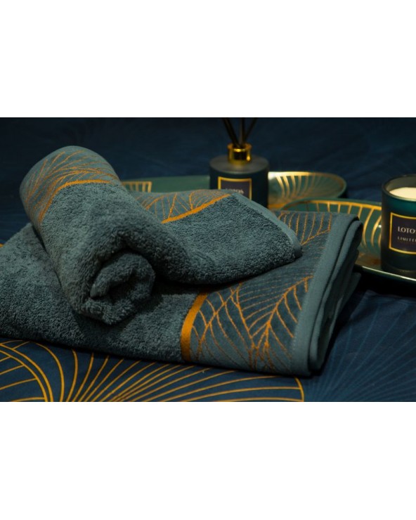 Ręcznik bawełna 70x140 Lotos 4 turkusowy 