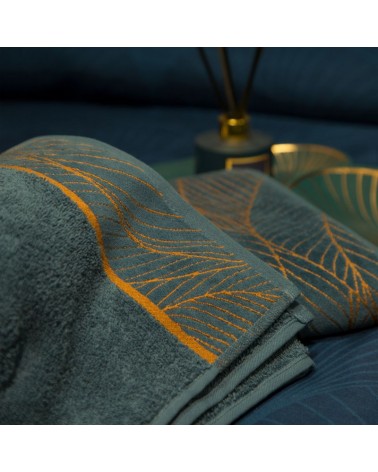 Ręcznik bawełna 70x140 Lotos 4 turkusowy 