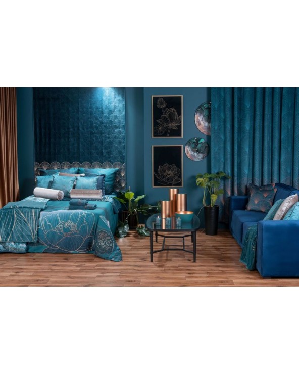 Ręcznik bawełna 70x140 Lotos 4 turkusowy 