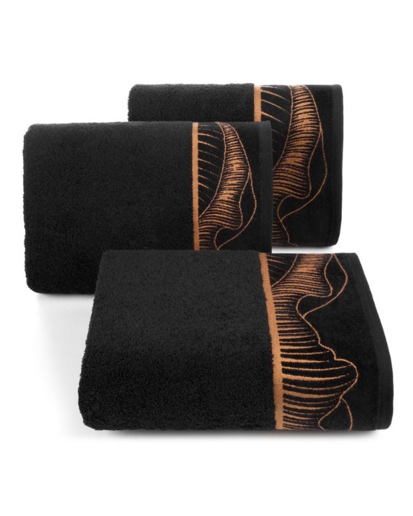 Ręcznik bawełna 50x90 Peonia 1 czarny