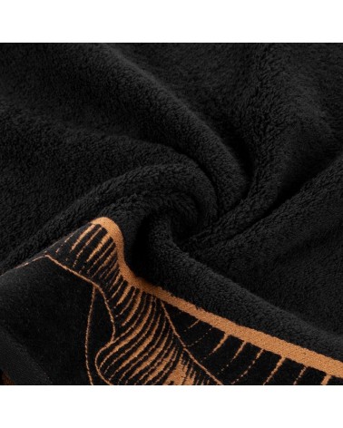 Ręcznik bawełna 70x140 Peonia 1 czarny