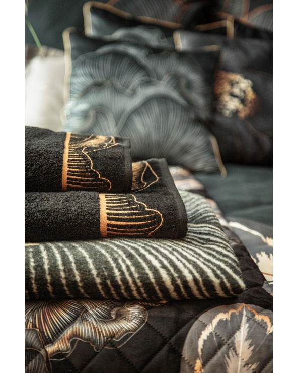 Ręcznik bawełna 70x140 Peonia 1 czarny