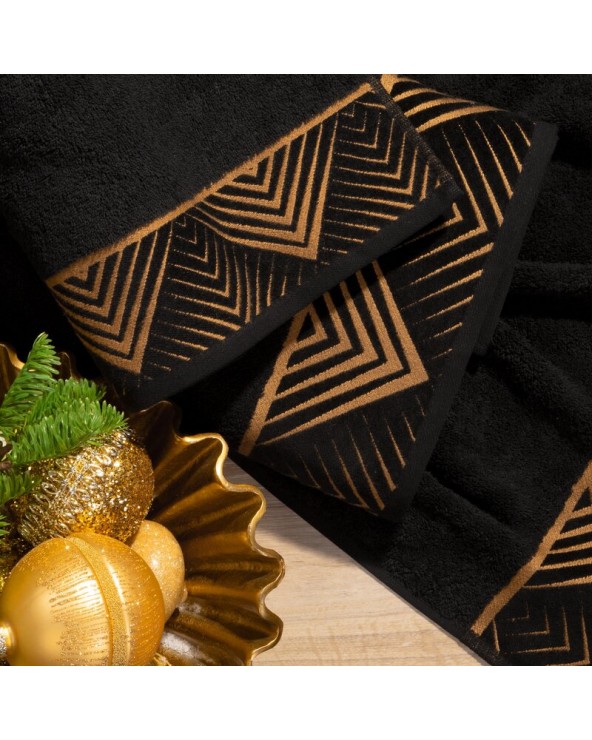 Ręcznik bawełna 70x140 Viktoria 2 czarny