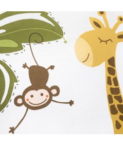 Pościel bawełna Giraffe 140x200 + 2x70x80 z zamkiem