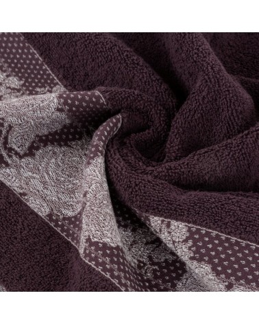 Ręcznik bawełna 50x90 Isabel ciemnofioletowy