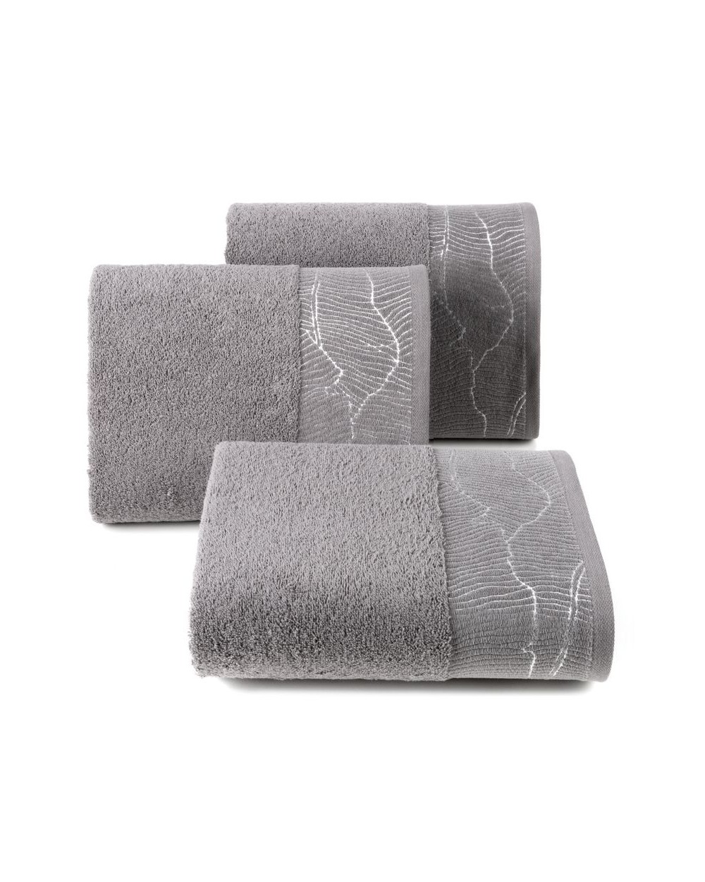 Ręcznik bawełna 50x90 Metalic stalowy