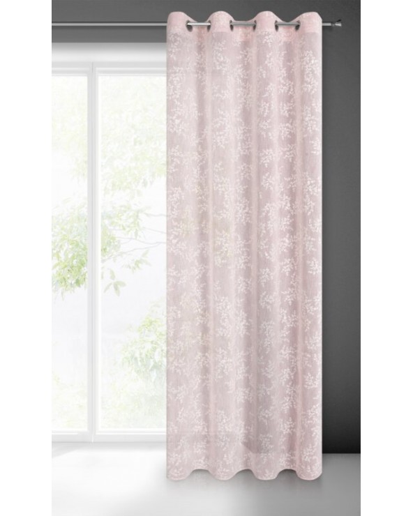 Zasłona 140X250 Amber różowa/biała Eurofirany