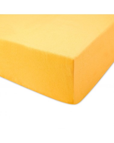 Prześcieradło bawełna jersey 70x140x5 z gumką żółtko Darymex