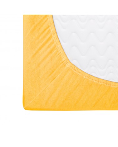Prześcieradło bawełna jersey 70x140x5 z gumką żółtko Darymex