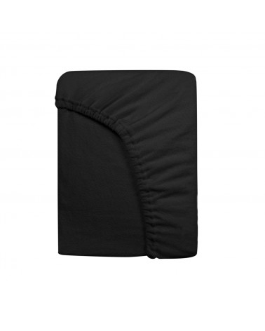 Prześcieradło bawełna frotte 60x120x5 z gumką czarne Darymex