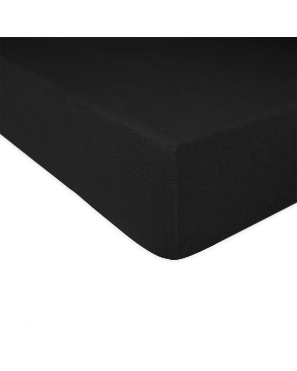 Prześcieradło bawełna frotte 60x120x5 z gumką czarne Darymex