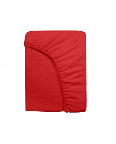 Prześcieradło bawełna frotte 60x120x5 z gumką czerwone Darymex