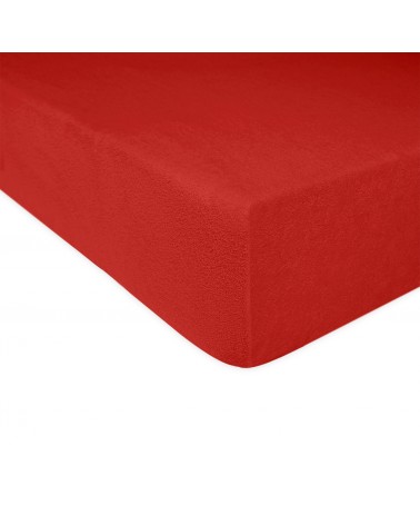 Prześcieradło bawełna frotte 70x140x5 z gumką czerwone Darymex